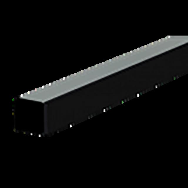 24mm Aluminum Rail with Black Wear Strip