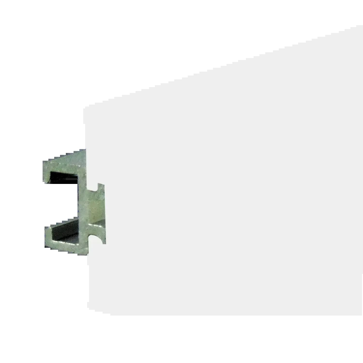 38mm Aluminum Rail with White Wear Strip